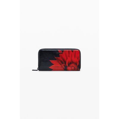 Grand porte-monnaie effet cuir fleur DESIGUAL