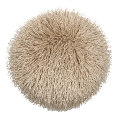 Coussin rond imitation fourrure longue LOVELY CASA