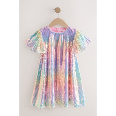 Robe de soirée à sequins et manches ange NEXT