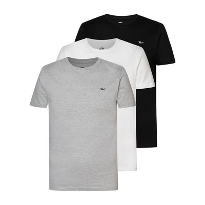 Confezione da 3 T-shirt tinta unita girocollo PETROL INDUSTRIES