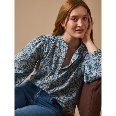 Blouse  tissu Liberty CYRILLUS