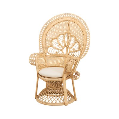 Fauteuil en rotin et coussin - ELOA RENDEZ-VOUS DÉCO