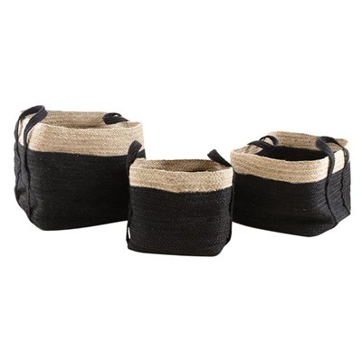 Corbeilles de rangement carrées en jute (Lot de 3) AUBRY GASPARD