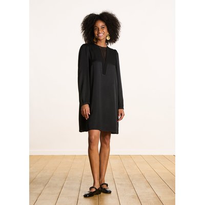Robe courte de cérémonie en satin LA FEE MARABOUTEE