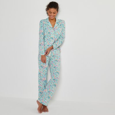 Pyjama imprimé fleurs, manches longues LA REDOUTE COLLECTIONS