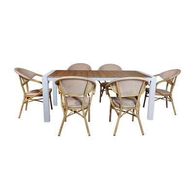 Ensemble de jardin table polywood et fauteuil 6 places NOW'S HOME