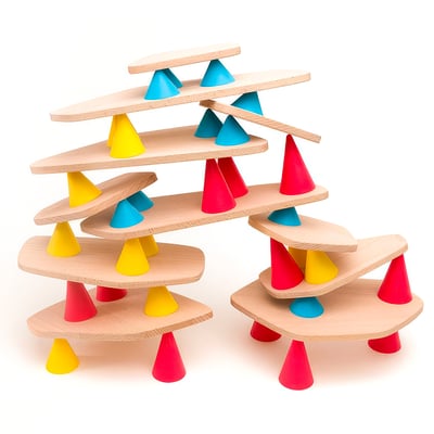 Jeu de construction et d'équilibre en bois PIKS 44 pièces PIKS & STIX OPPI