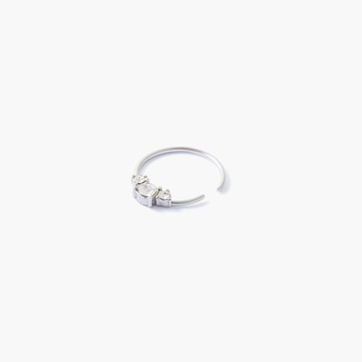 Piercing helix/tragus anneau 10 mm acier chirurgical et strass BALABOOSTE