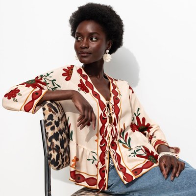 Blouse imprimée à nouettes PROMOD