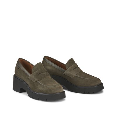 Milah Leather Heeled Loafers CAMPER