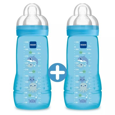 Lot de 2 biberons 330ml Easy Active MAM