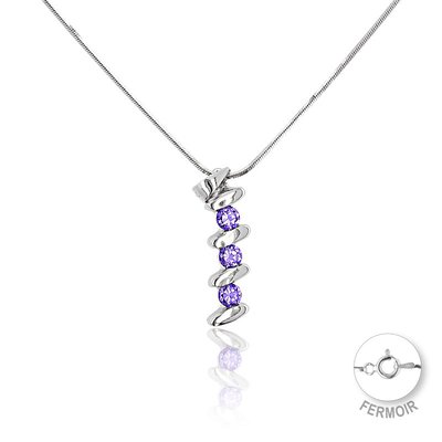 Collier en argent 925 et oxyde de zirconium CLEOR