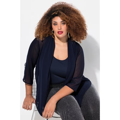Veste en mousseline, oversize. Col châle ULLA POPKEN
