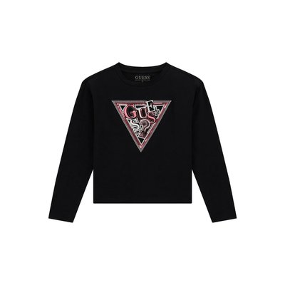 T-Shirt Avec Logo Triangulaire À Sequins GUESS KIDS
