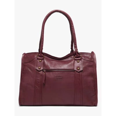 Sac Shopping A4 Cow cuir BASILIC PEPPER
