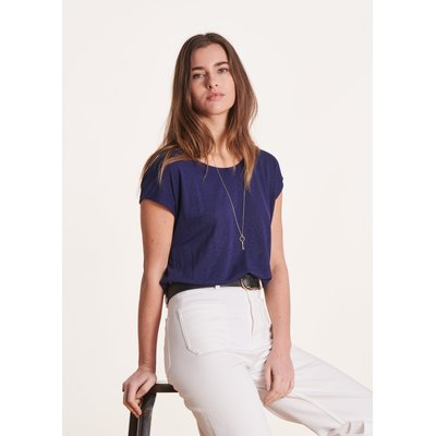 Tee shirt droit col rond en lyocell lin LA FEE MARABOUTEE