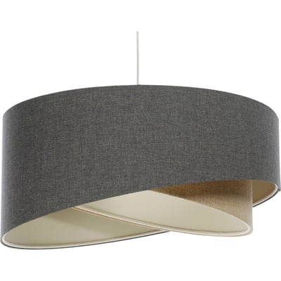 Suspension ronde en tissu et chanvre Boho BPS KONCEPT