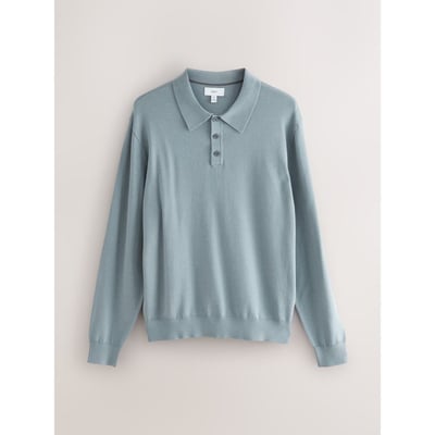 Polo en maille de coton manches longues NEXT