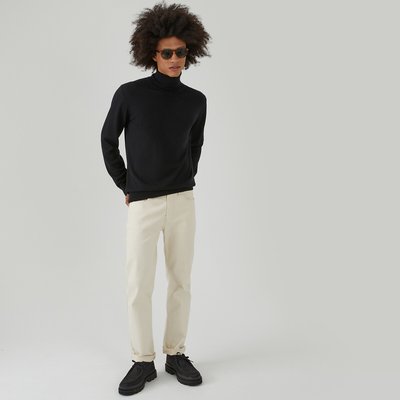 Men s black polo neck jumper La Redoute