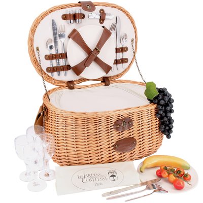 Panier pique-nique Vendôme 4 pers LES JARDINS DE LA COMTESSE