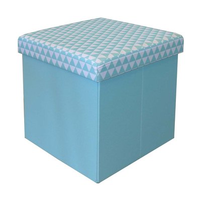 Pouf coffre carré pliable scandinave JARDINDECO