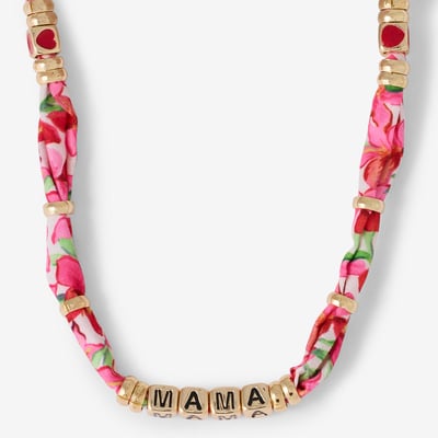 Collier MAMA tissu fleur BALABOOSTE
