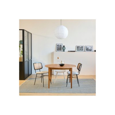 Table ronde extensible bois chêne moyen massif D115 - VICTORIA HELLIN, DEPUIS 1862