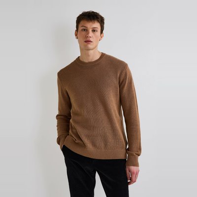 Pull col rond en mélange lin et coton MONOPRIX