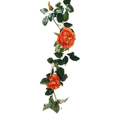 Guirlande de roses orange artificielles L 190 ARTIFICIELLES