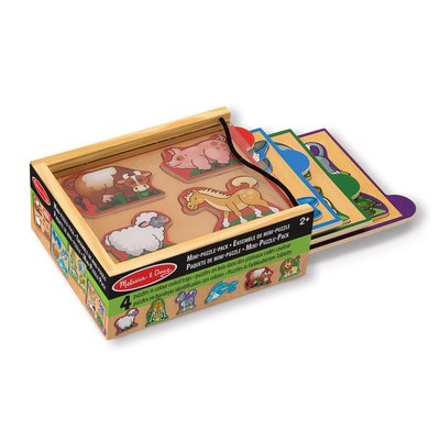 Ensemble de mini-puzzles – Animaux MELISSA & DOUG