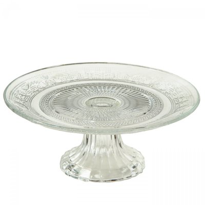 Présentoir à gâteau sur pied rond en verre - 7.5x7.5x18cm WADIGA