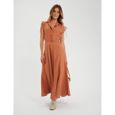 Robe violine en lin INES DE LA FRESSANGE PARIS