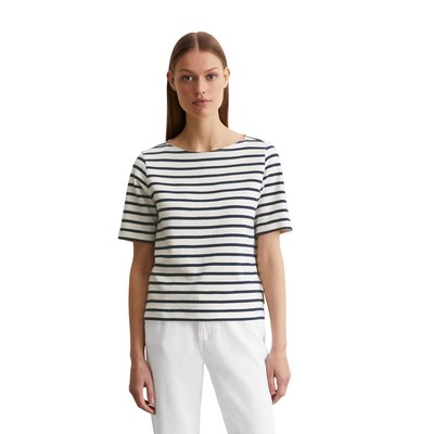 T-shirt droit avec motif à rayures teinté dans la masse MARC O'POLO