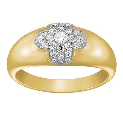 LEGENDE -Vermeil and zirconium oxide ring by Charles Garnier CHARLES GARNIER