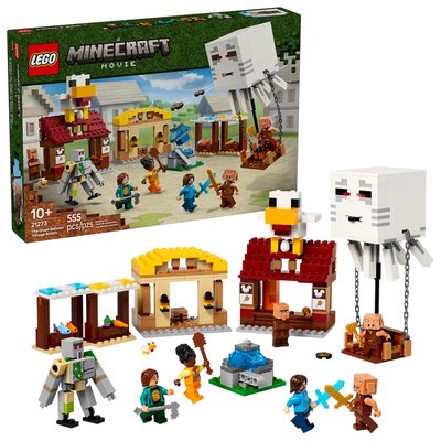 Minecraft Les Ghasts à l'attaque du village LEGO