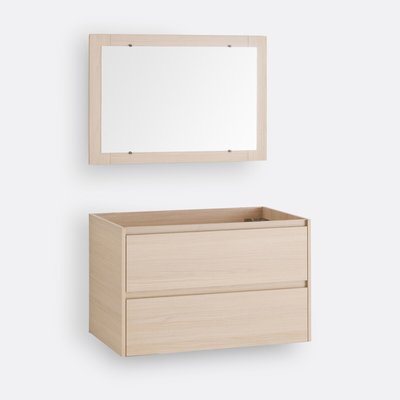 Mueble bajo lavabo flotante + espejo An. L80 cm, Nirio LA REDOUTE INTERIEURS