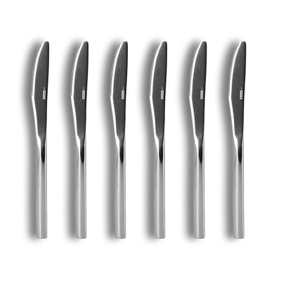 Lot de 6 couteaux à dessert en acier inoxydable, NATURE OGO LIVING