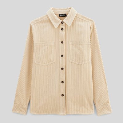 Chemise en velours unie, contenant du coton recyclé MONOPRIX