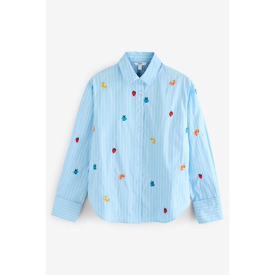 Chemise à manches longues avec fruit brodé NEXT