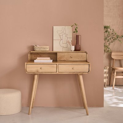Bureau en mindi massif 90 cm FIFTIES BERAH GETAH