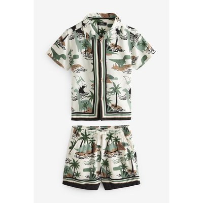 Chemise imprimée à manches courtes et short NEXT