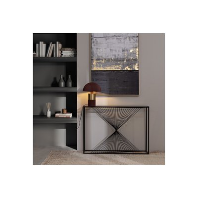 Console filaire en verre et en métal noir L107 - SPIRALE HELLIN, DEPUIS 1862