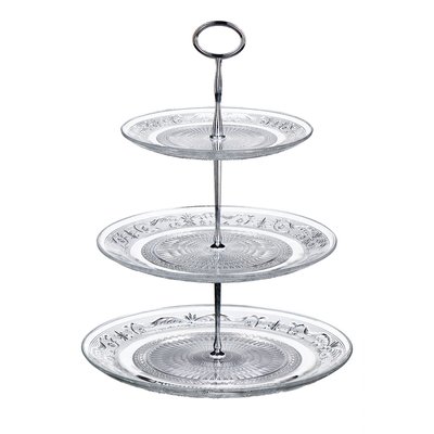 3-Tier Clear Glass Cake Stand SO'HOME
