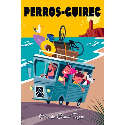Tableau road trip à perros guirec HEXOA
