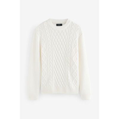 Pull ras du cou en maille torsadée NEXT