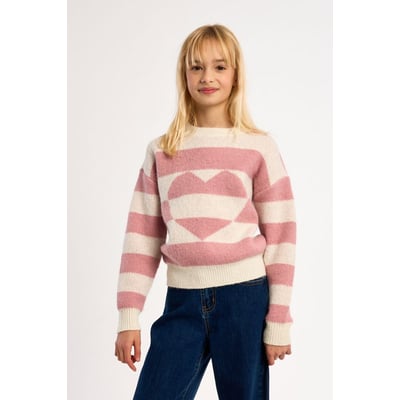 Pull à rayures, motif cœur MOLLY BRACKEN GIRL