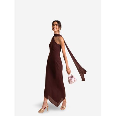 Robe asymétrique avec écharpe ALHAMBRA THE-ARE