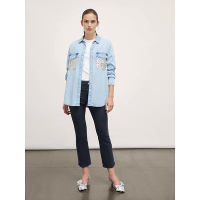 Chemise en jean clair femme shop