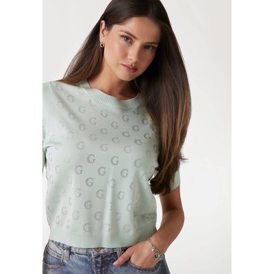 Pull Crop Logo Strass GUESS