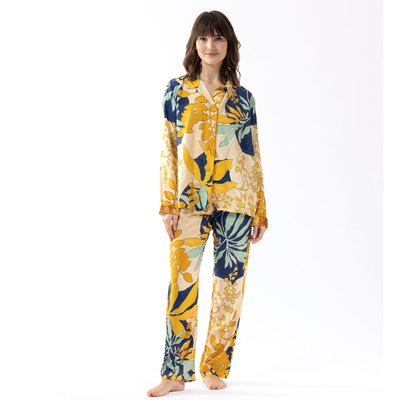 Pyjama boutonné FOUGÈRES 606 100% viscose imprimé LE CHAT